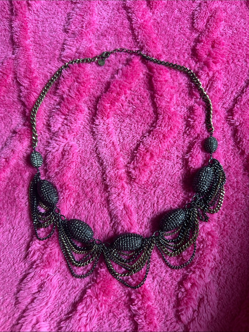Black Multi-Chain Statement Necklace